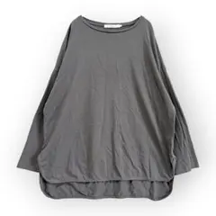 美品 アメリカンホリック 長袖カットソー ロンT ロング グレー 体型カバー Mのサムネイル