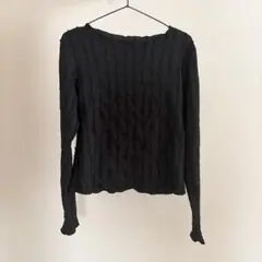 Kastane ギャザー ロング Tee ブラックのサムネイル