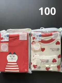 即購入可＊ユニクロ　長袖パジャマ100 新品未使用 2点セット