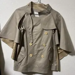 sacai ベージュ ダブルブレスト トレンチコート
