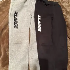 XLARGE スウェット　パンツ 120㎝　グレー、黒　2本セット　裏起毛無し