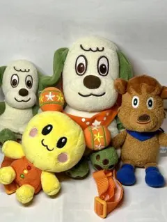 ワンワンリュック型ぬいぐるみ　ワンワン、うーたん、ジャンジャン　ぬいぐるみ