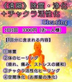 遠隔【除霊・浄化】＋【チャクラ活性化】1回分（有形商品） - メルカリ