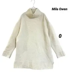 タートルネック ニット セーター ウール クリーム ゆったり Mila Owen