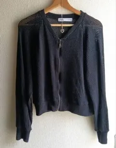 ＊試着のみ＊　ZARA ブラック メッシュ カーディガン