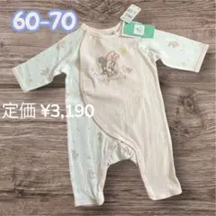 【新品】 60-70 ミニー　ベビー　長袖カバーオール