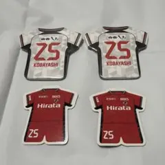 ロアッソ熊本　25番　小林慶太 選手　缶バッジ＆マグネットセット