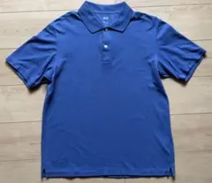 ☆UNIQLOユニクロ エアリズムコットンカノコポロシャツ ブルーL
