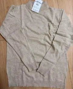 【特価】セーター　メンズ　XL ベージュ　薄手ニット　春秋冬