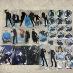 呪術廻戦 五条悟 夏油傑アクリルスタンド 缶バッジ 懐玉・玉折 渋谷事変 高専