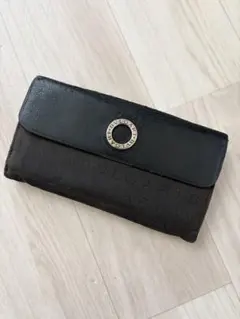 BVLGARI 長財布 ブラック ロゴマニア