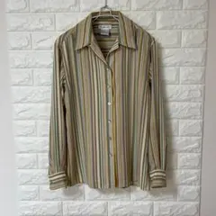 Talbots タルボット ストライプ 長袖シャツ サイズ4 美品
