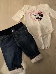 長袖ロンパース 裏起毛ズボン セットアップ