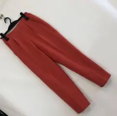 オレンジ テーパードパンツ ウエストゴム ポケット付 Lサイズ オシャレ