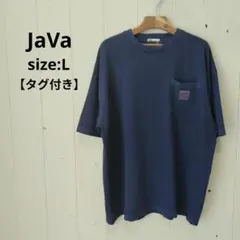 ジャバコラボ タグ付 古着風 ヘヴィーウエイト Tシャツ 茄子紺 Lのサムネイル