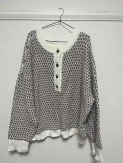 classicalelf　ジャガード柄 オーバーサイズ ニット