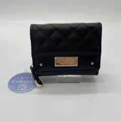 新品未使用　キルティング 黒 三つ折り財布