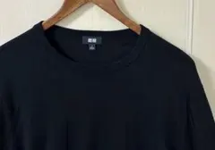 UNIQLO ユニクロ メンズ ウール100% ニット L ブラック