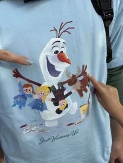 ディズニー　アナ雪　オラフ　Tシャツ メンズLサイズ