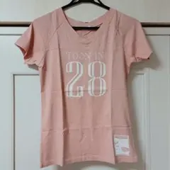 ベルメゾン◇ミッキー◇Vネック◇半袖Tシャツ◇ピンク◇M