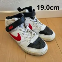 NIKE ハイカットシューズ ホワイト/ブラック/レッド　19.0cm