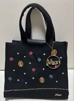 【最終お値下げ】Mian◇ ブラック トートバッグチャーム付き