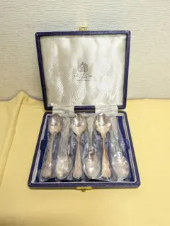 英国王室御用達】GARRARD スプーン6本セット ケース付 シルバー