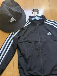 adidas＆nikeブラックジャージとハットセット