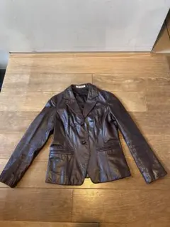 URBAN RESEARCH ブラウンレザー スリムフィットジャケットのサムネイル