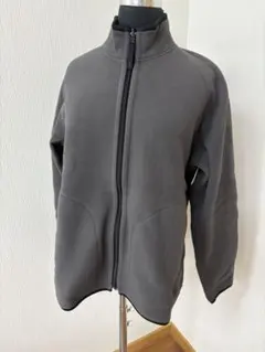 フリースジャケット グレー ブラック リバーシブル