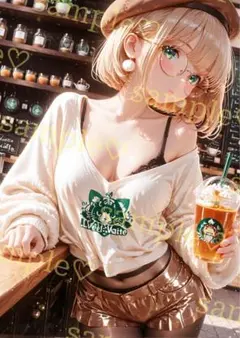 キラキラ　かわいい　AIイラスト　ポスター　A4サイズ　a690