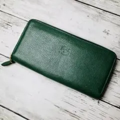 【高級感漂う本革】　IL BISONTE　長財布　グリーン　大容量　バイソン刻印のサムネイル