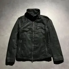 00s fake lether punk grunge jacket y2k