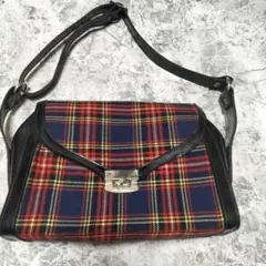 【値下げok】タータンチェック柄ショルダーバッグ