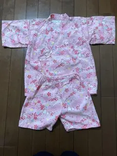 うさぎと桜柄の浴衣セット 120cm