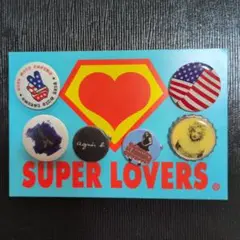 ☆SUPER LOVERS ポストカード＆缶バッジ６個セットレア レトロ