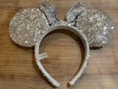 ミニー　スパンコールカチューシャ　シルバー