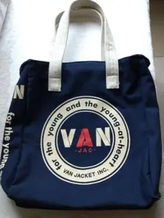 VAN トートバッグ ネイビー キャンバス