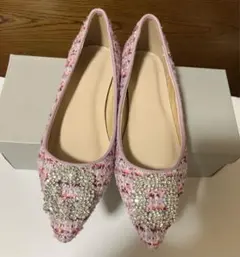 新品未使用★ミンキーミー　ビジュー パンプス　ピンク