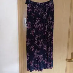 新品　UNIQLO イネス　レーヨンギャザースカート　フラミンゴ柄