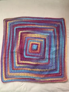 ハンドメイド　グラデーションカラー　ひざ掛け