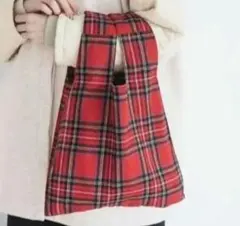 【新品未使用】ルピリアン♥ネルチェック　バッグ(レッドチェック)♥ナチュラン