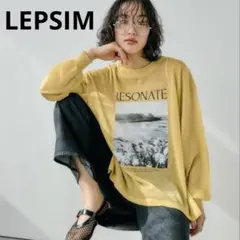 【人気】LEPSIM シースループリント入りオーバーサイズニットのサムネイル