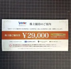ビジョン 株主優待券　グローバルWi-Fi 温泉旅館割引券 ¥29,000 ビジョン 株主優待券 グローバルWi-Fi 温泉旅館割引券 ¥29,000 - メルカリ