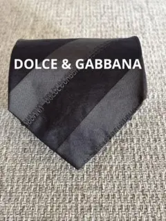 オ*モ様 DOLCE & GABBANA 黒 ストライプ シルク ネクタイ