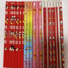 ミッキー.ぷーさん他2種キャラクターHB鉛筆 20本セット