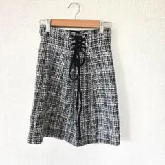 イング　INGNI　バックリボン　ツイード　Aラインチェックスカート