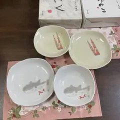 新品【片岡鶴太郎オリジナル】美濃焼・皿.小鉢 ４枚セット