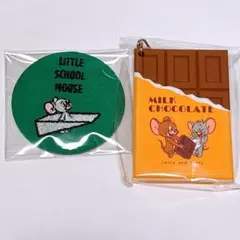 トムとジェリー　刺繍缶バッジ　タフィー　ニブルス　チョコレート　キーホルダー