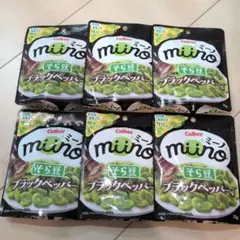 Calbee miino そら豆 ブラックペッパー味 6袋セット